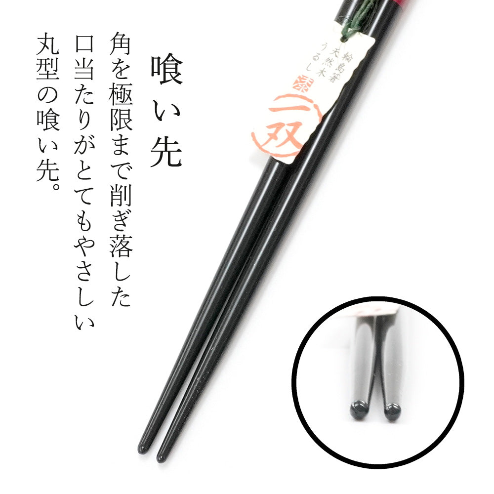 箸 一双 縁 男性用 父の日 一膳 桐箱入り