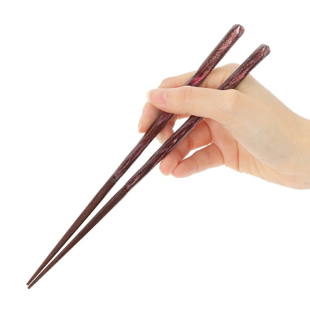 箸 一双 オーロラ 女性用 一膳 桐箱入り ギフト プレゼント (水引シール感謝)