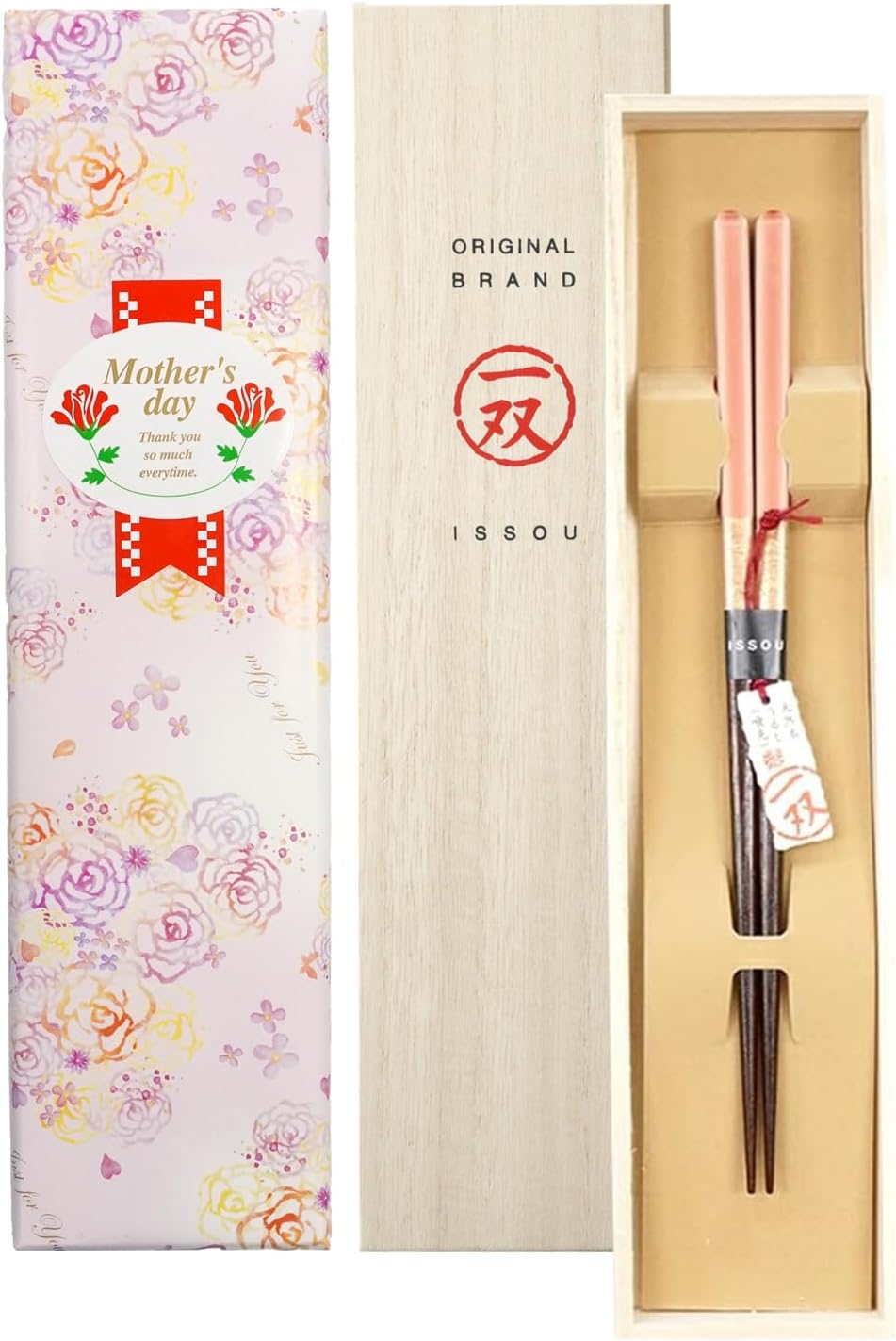 箸 一双 ほの香 女性用 一膳 桐箱入り ギフト プレゼント (母の日)
