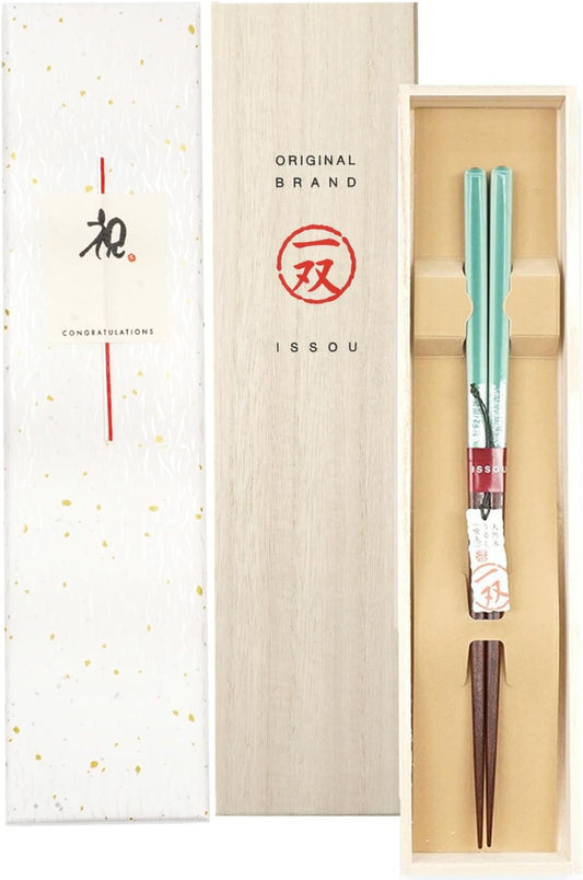 箸 一双 ほの香 男性用 一膳 桐箱入り (水引シール祝)