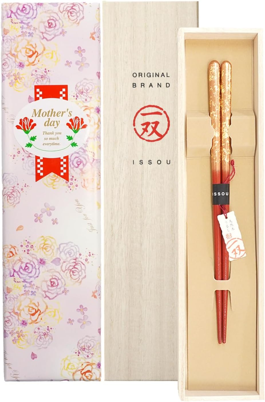 箸 一双 瑞雲 女性用 一膳 桐箱入り プレゼント ギフト (母の日)