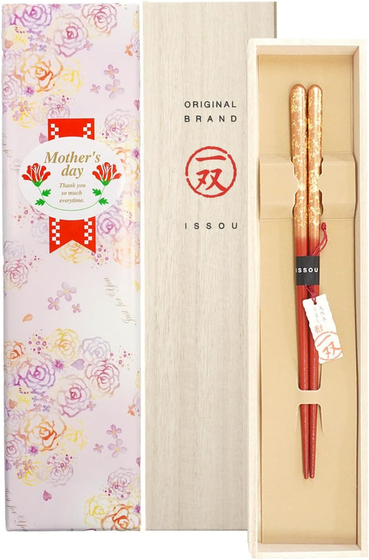 箸 一双 瑞雲 女性用 一膳 桐箱入り プレゼント ギフト  (母の日)