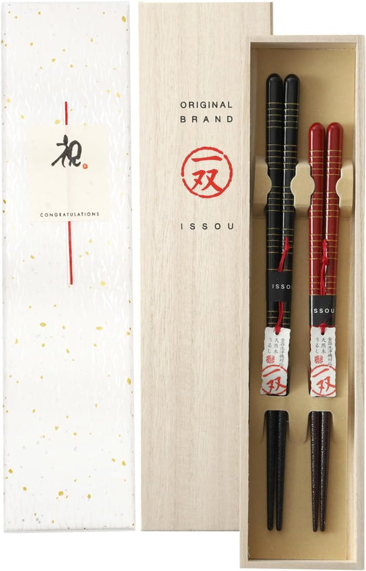 箸 一双 駿 夫婦箸 桐箱入り 父の日 プレゼント (水引シール祝)