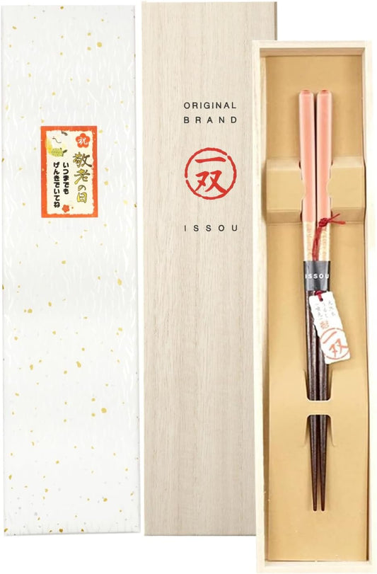 箸 一双 ほの香 女性用 一膳 桐箱入り ギフト プレゼント (シール敬老の日)