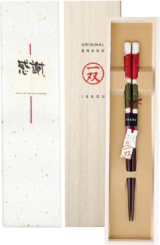 箸 一双 遊心 女性用 一膳 桐 母の日 プレゼント (水引シール感謝)