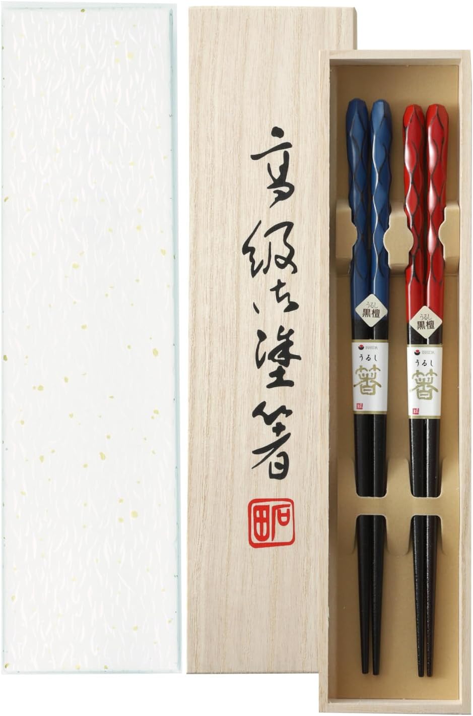 箸 鎌倉亀甲 夫婦箸 桐箱入り (包装紙のみ)