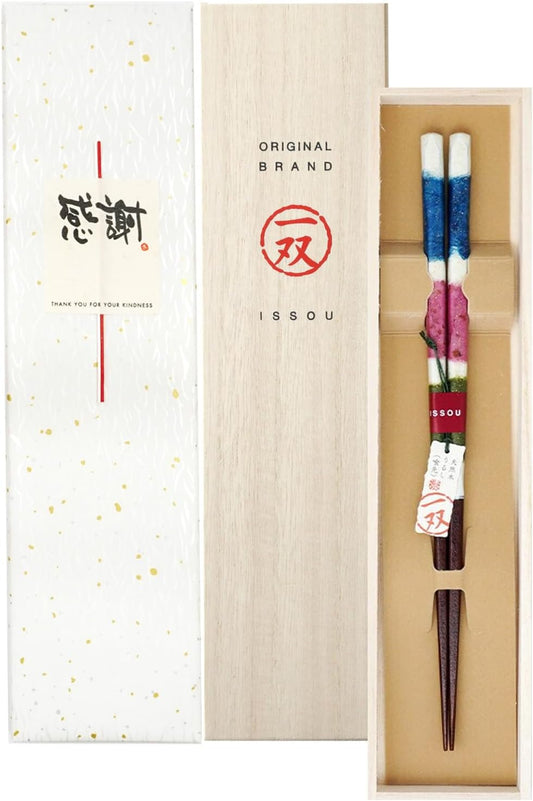 箸 一双 遊心 男性用 父の日 一膳 桐箱入り (水引シール感謝)