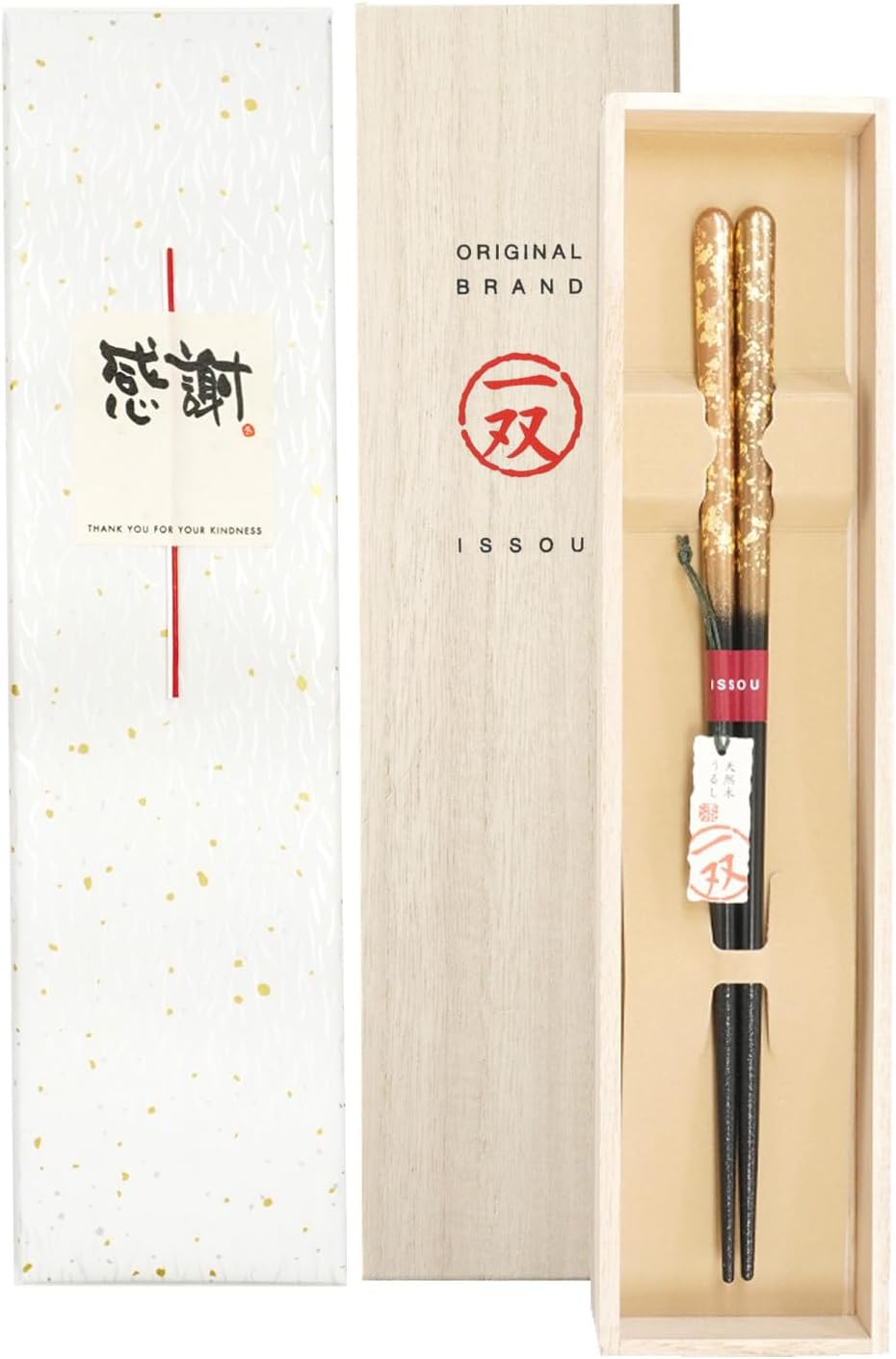 箸 一双 瑞雲 男性用 一膳 桐箱入り (水引シール感謝)