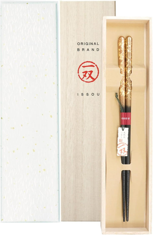 箸 一双 瑞雲 男性用 一膳 桐箱入り (包装紙のみ)