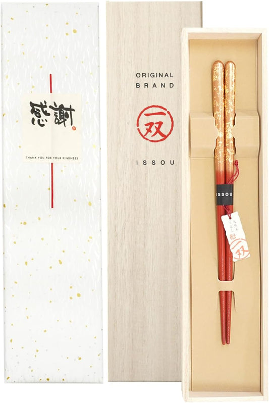 箸 一双 瑞雲 女性用 一膳 桐箱入り プレゼント ギフト  (水引シール感謝)