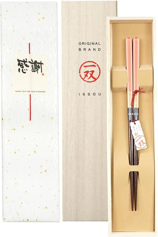 箸 一双 ほの香 女性用 一膳 桐箱入り ギフト プレゼント (水引シール感謝)