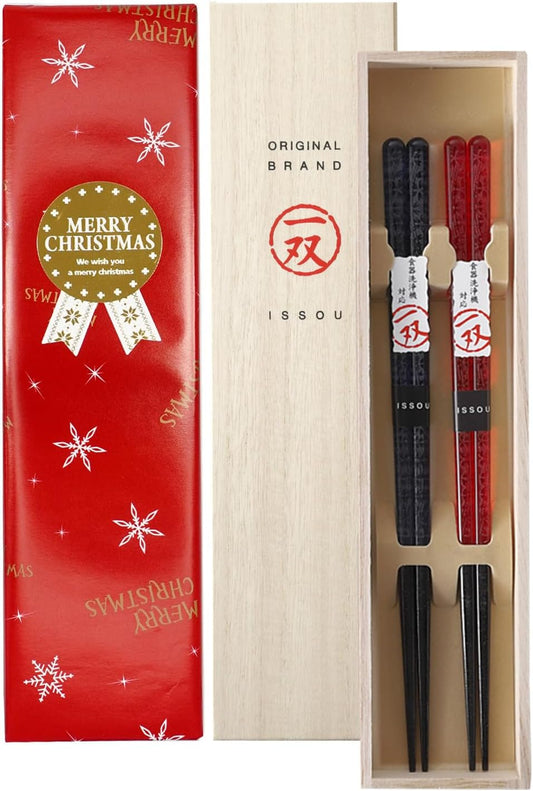 箸 一双 華切子 夫婦箸 桐箱入り 父の日 プレゼント (クリスマス)