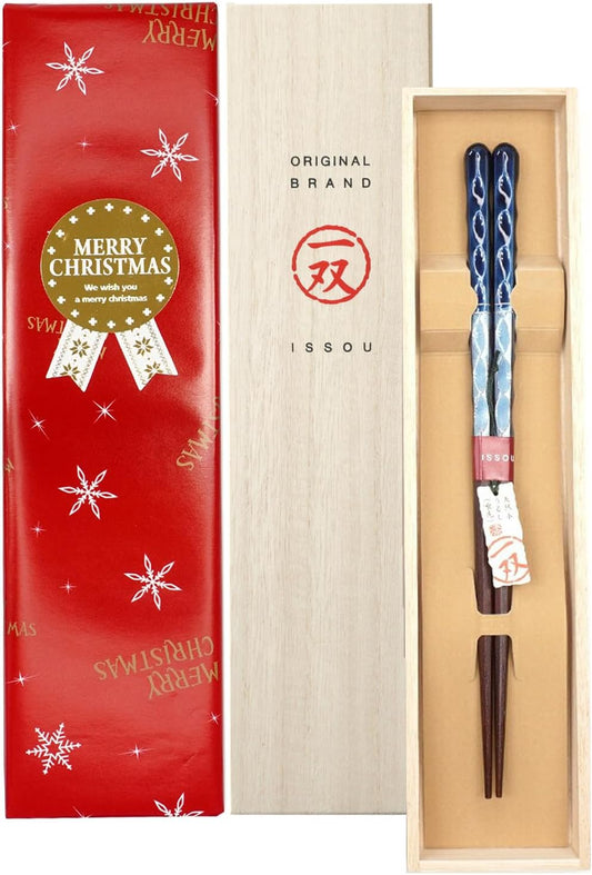 箸 一双 彩重 男性用 一膳 桐箱入り  ギフト プレゼント  (クリスマス)