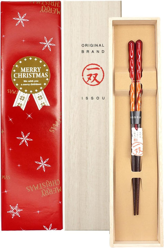 箸 一双 彩重 女性用 一膳 桐箱入り  ギフト プレゼント (クリスマス)