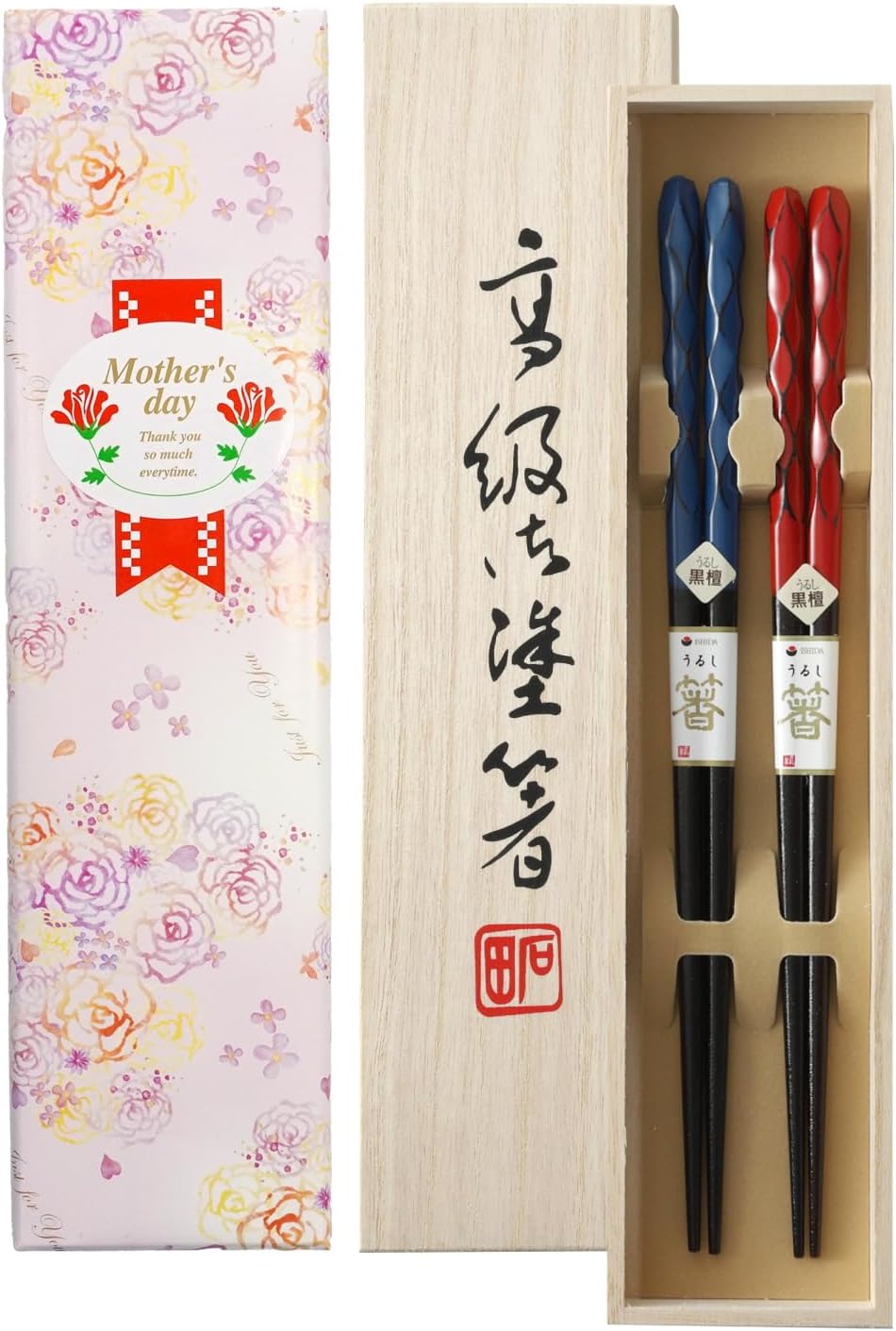 箸 鎌倉亀甲 夫婦箸 桐箱入り (母の日)