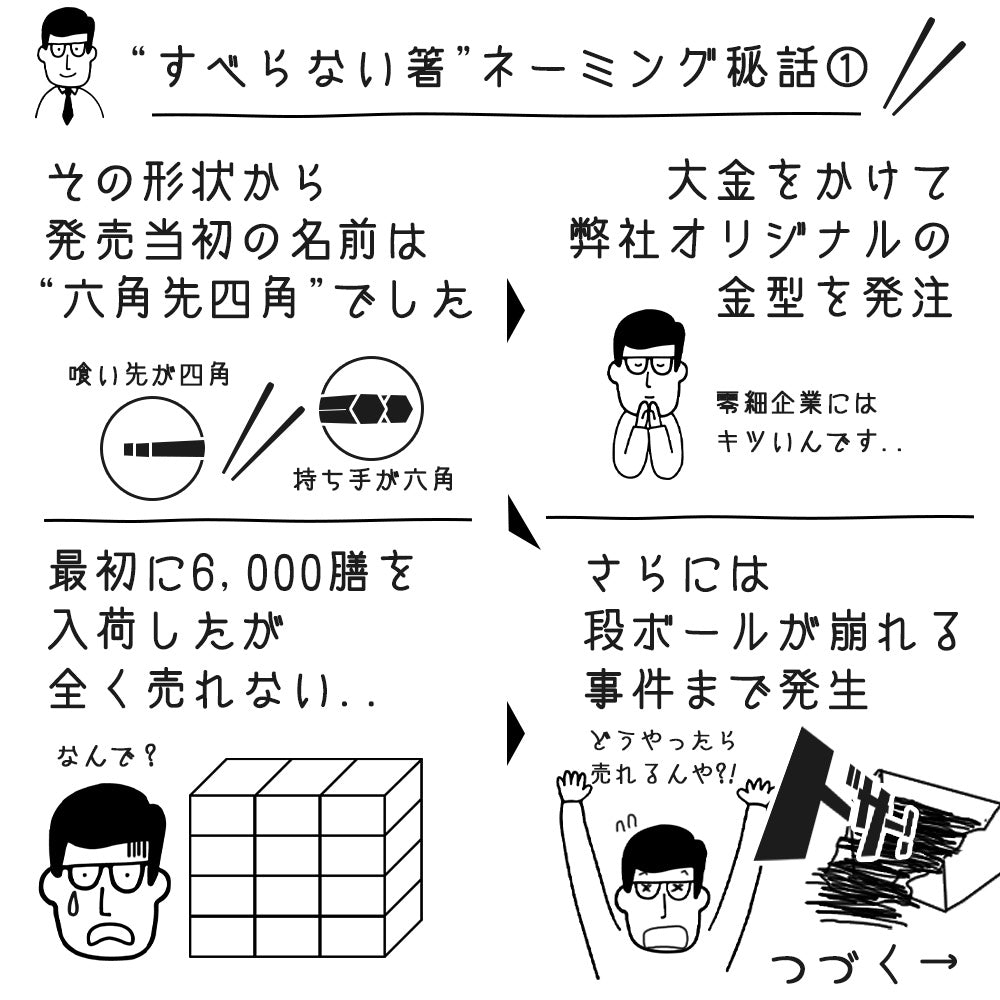 すべらない箸 10膳 六角先四角 食洗器対応 日本製