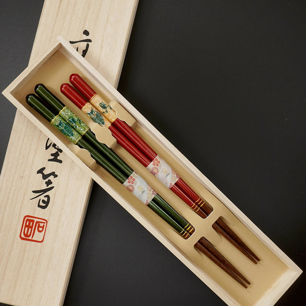 夫婦箸 食洗機対応 箸 天丸暁貝 ふくろう 親子 桐箱入り (クリスマス)