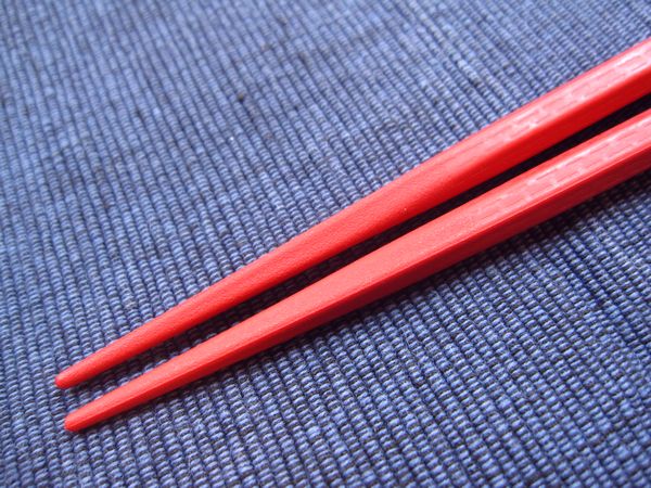 箸 六角朱 業務用 一膳 食洗機対応
