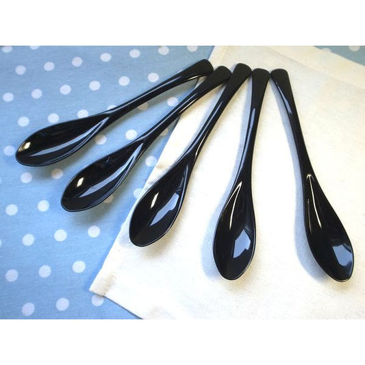 食べやすいスプーン 10本 セット 黒 日本製