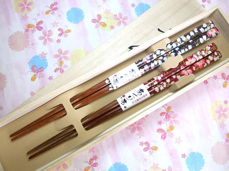 箸 アクリア 野桜 夫婦箸 桐箱入り ギフト プレゼント