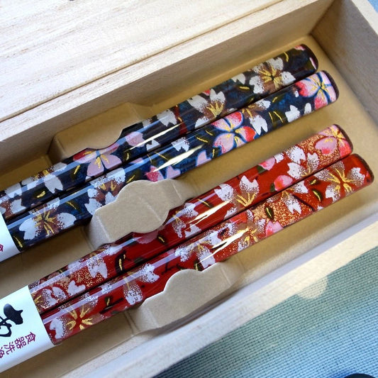 箸 アクリア 野桜 夫婦箸 桐箱入り ギフト プレゼント