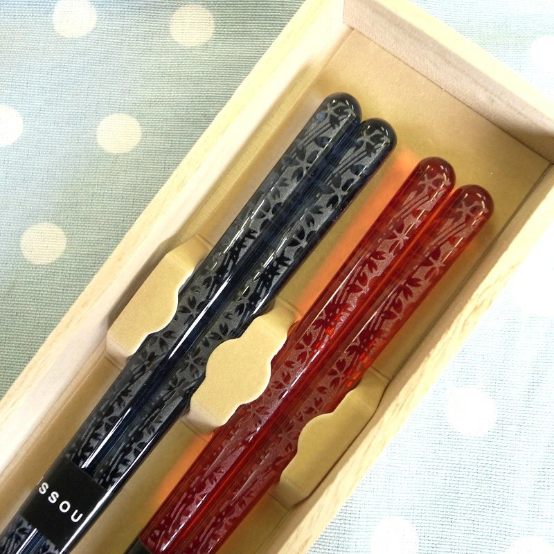 食洗機対応 一双 華切子 夫婦箸 桐箱入 敬老の日 母の日 父の日 プレゼント
