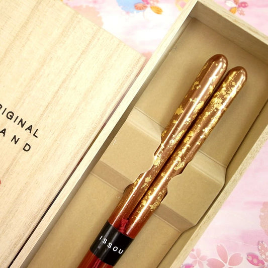 箸 一双 瑞雲 女性用 一膳 桐箱入り プレゼント ギフト  (水引シール感謝)