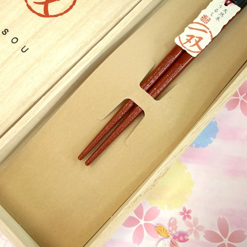 箸 一双 瑞雲 女性用 一膳 桐箱入り プレゼント ギフト (水引シール祝)