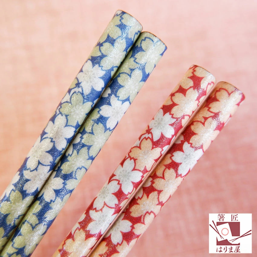 箸 ジャパニーズモダン桜 夫婦箸 桐箱入り ギフト プレゼント