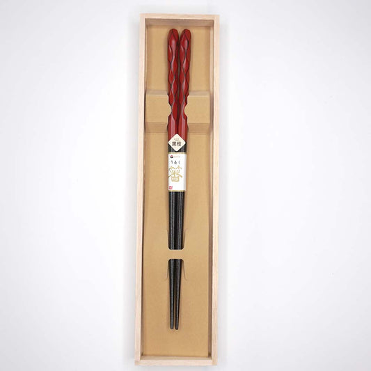 箸 鎌倉亀甲 黒檀 女性用 一膳 桐箱入り 母の日 プレゼント