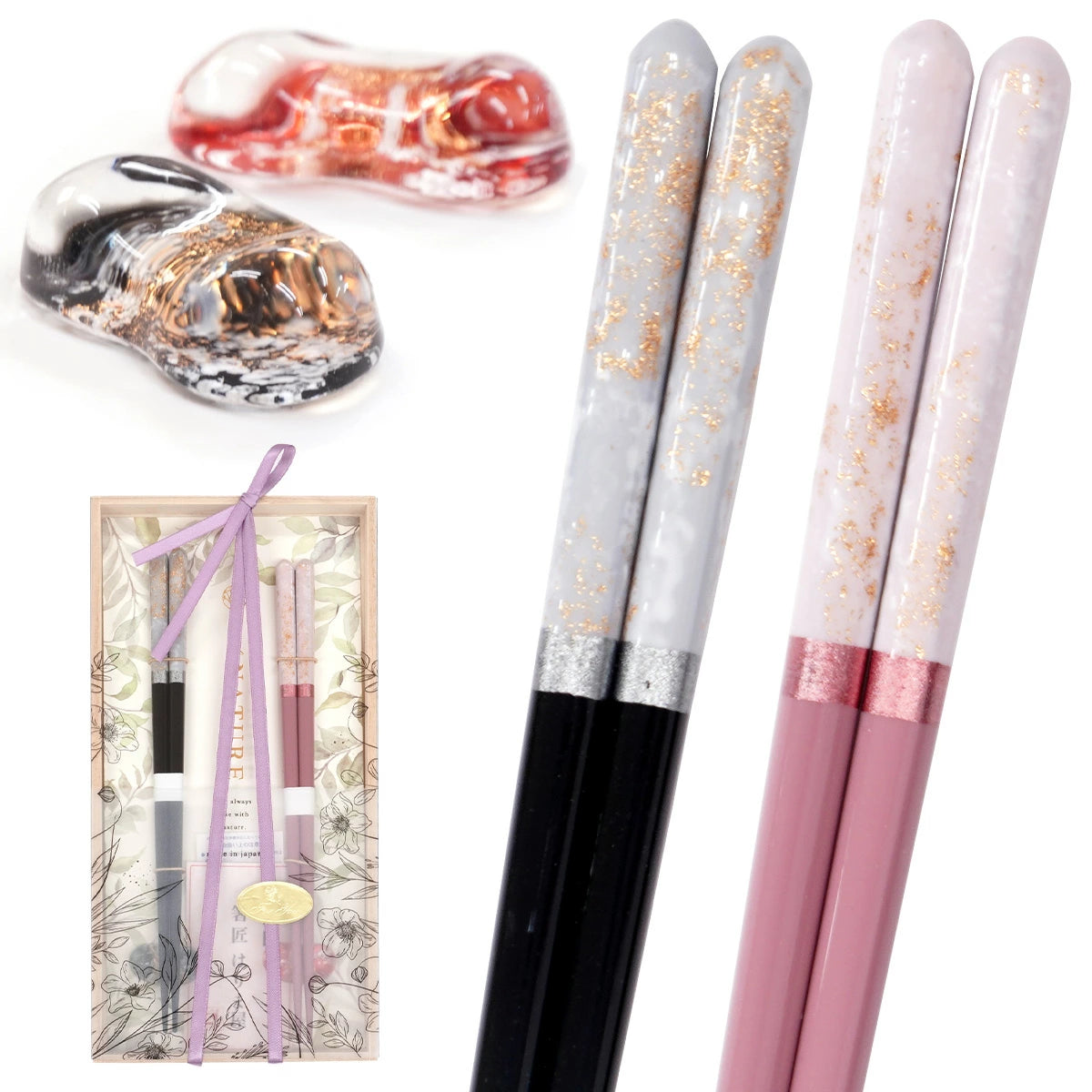 夫婦箸 箸置きセット ロッシュ 食洗機対応