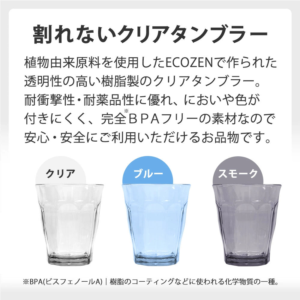割れない タンブラー コップ グラス 業務用 280ml 食洗機対応 耐熱 100℃ 耐冷 -40℃ エコゼン