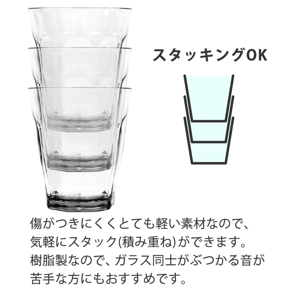 割れない タンブラー コップ グラス 業務用 280ml 食洗機対応 耐熱 100℃ 耐冷 -40℃ エコゼン