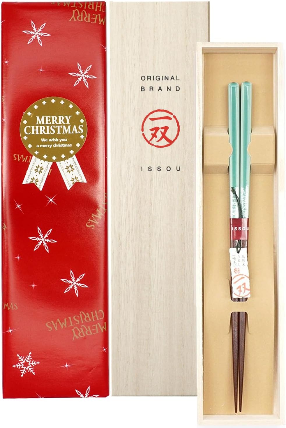箸 一双 ほの香 男性用 一膳 桐箱入り (クリスマス)