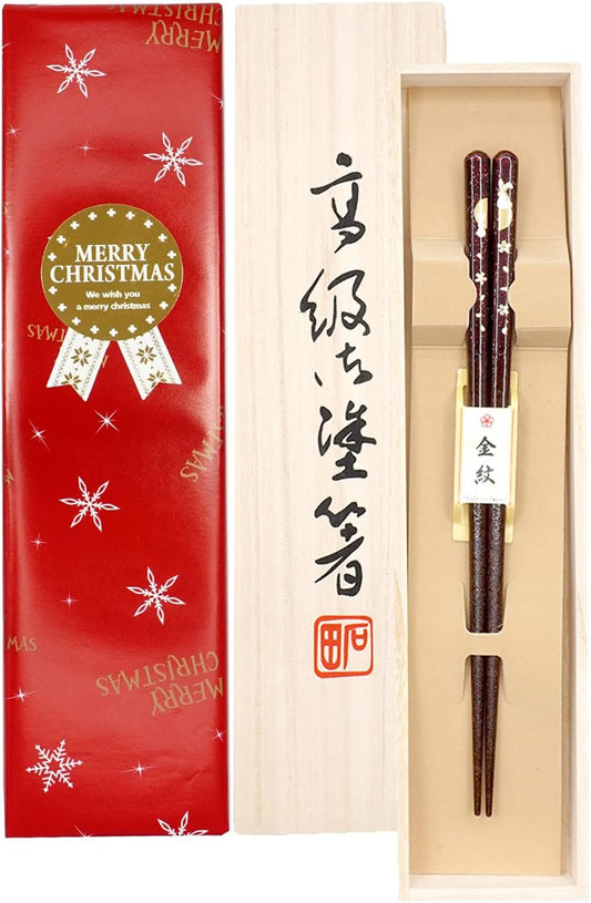箸 金紋 満月うさぎ 女性用 一膳 桐箱入り 母の日 プレゼント  (クリスマス)