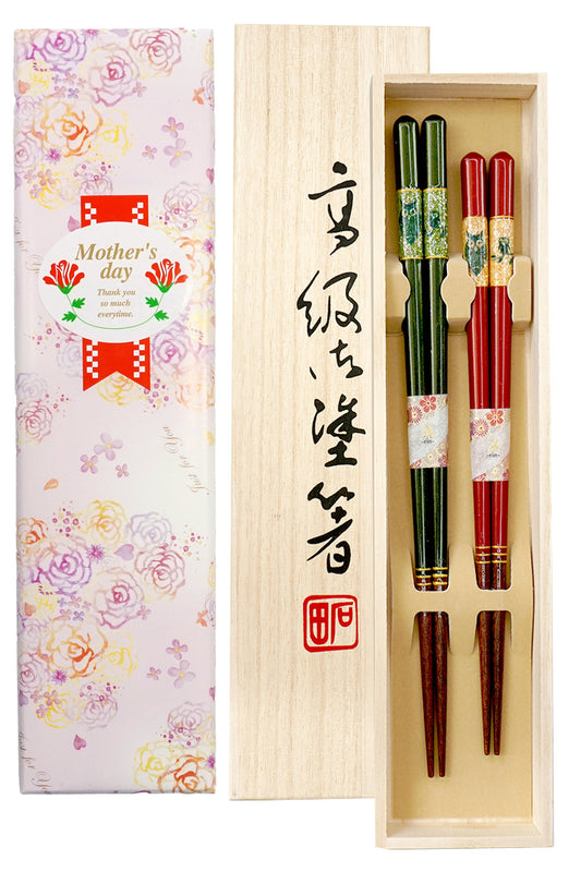 夫婦箸 食洗機対応 箸 天丸暁貝 ふくろう 親子 桐箱入り (母の日)