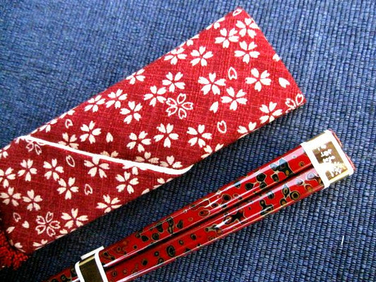 箸 津軽塗り箸 桜 女性用 一膳 箸袋